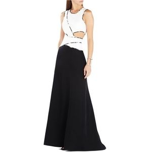NWT BCBGMaxazaria Nikkole Prom Formal Cutout Gown